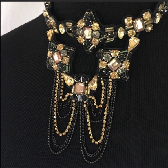 Free People Black Jeweled Suede Choker - Picture 4 of 6